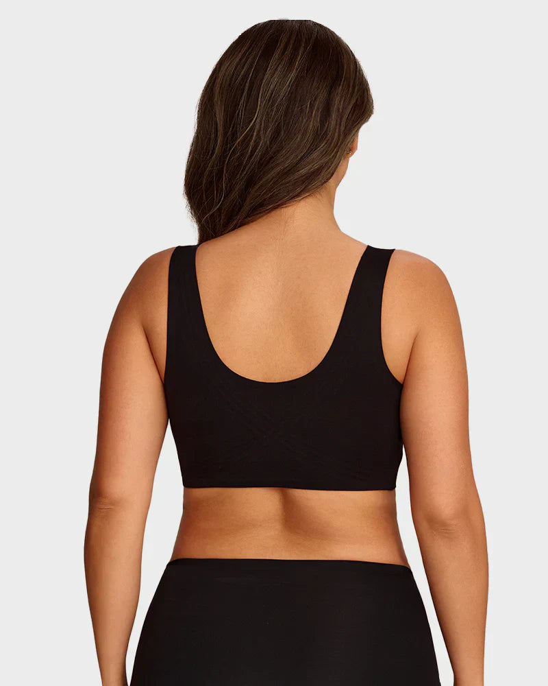 Lifting Wire-Free Antibacterial Jelly Bra in Black - Cloud-Lift Support | Lumisensy