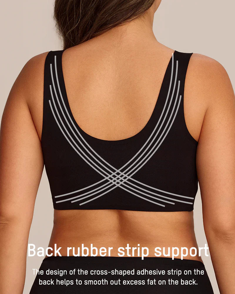 Lifting Wire-Free Antibacterial Jelly Bra in Black - Cloud-Lift Support | Lumisensy