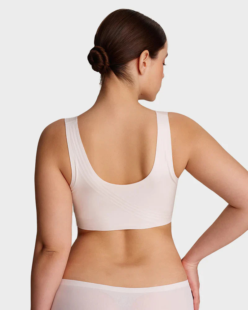 Lifting Wire-Free Antibacterial Jelly Bra in White - Cloud-Lift Support | Lumisensy