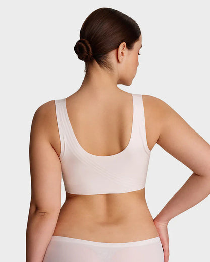 Lifting Wire-Free Antibacterial Jelly Bra in White - Cloud-Lift Support | Lumisensy