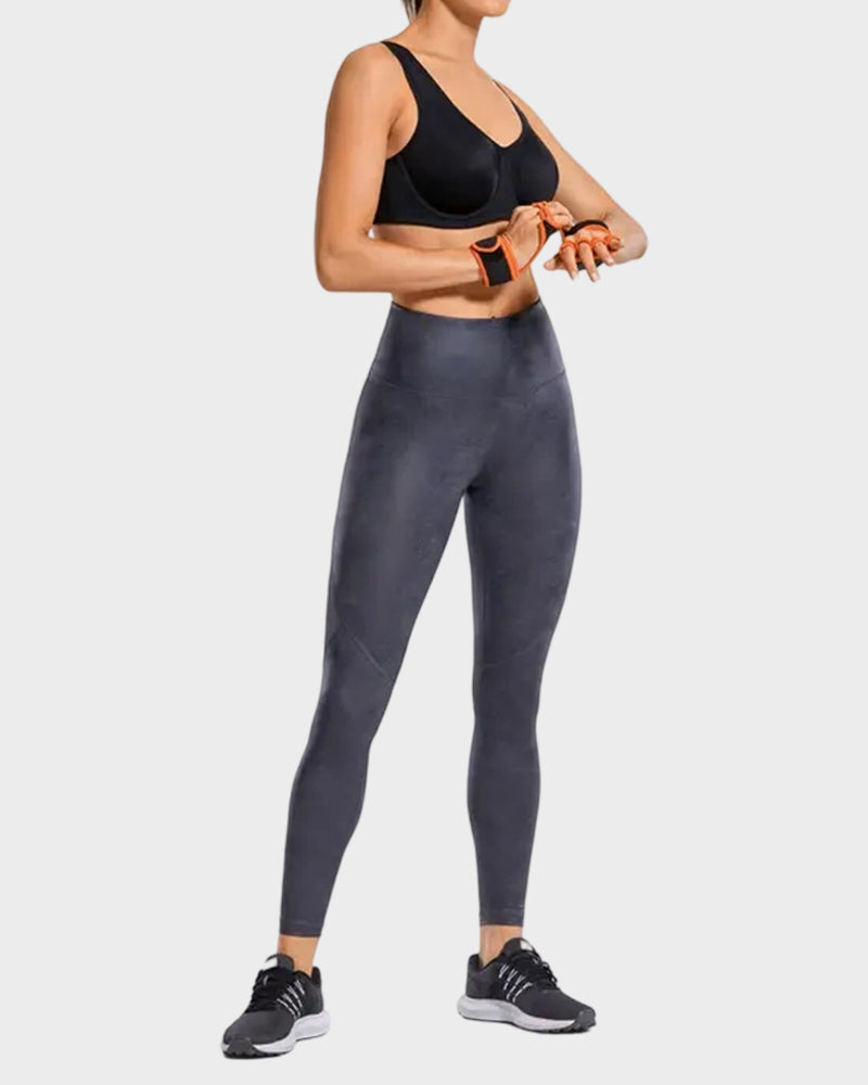 Max Control Outside-Wire High Impact Sports Bra in Black - Tummy Control | Lumisensy