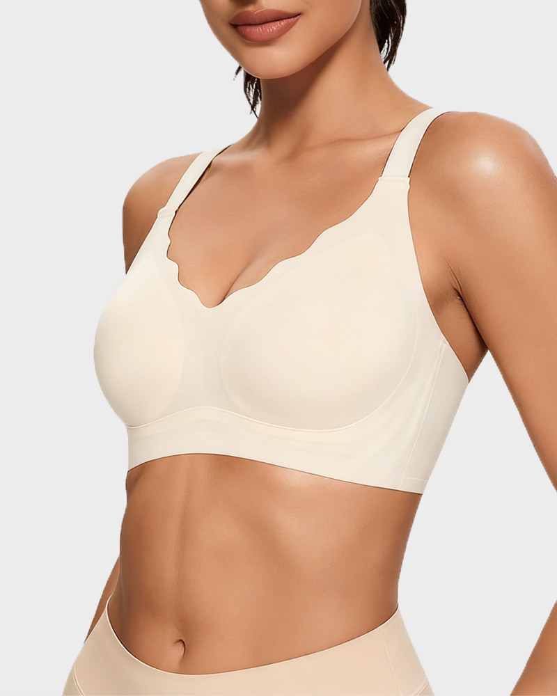 Comfort Support Push-Up Wireless Bra in Pink - Wireless Comfort | Lumisensy