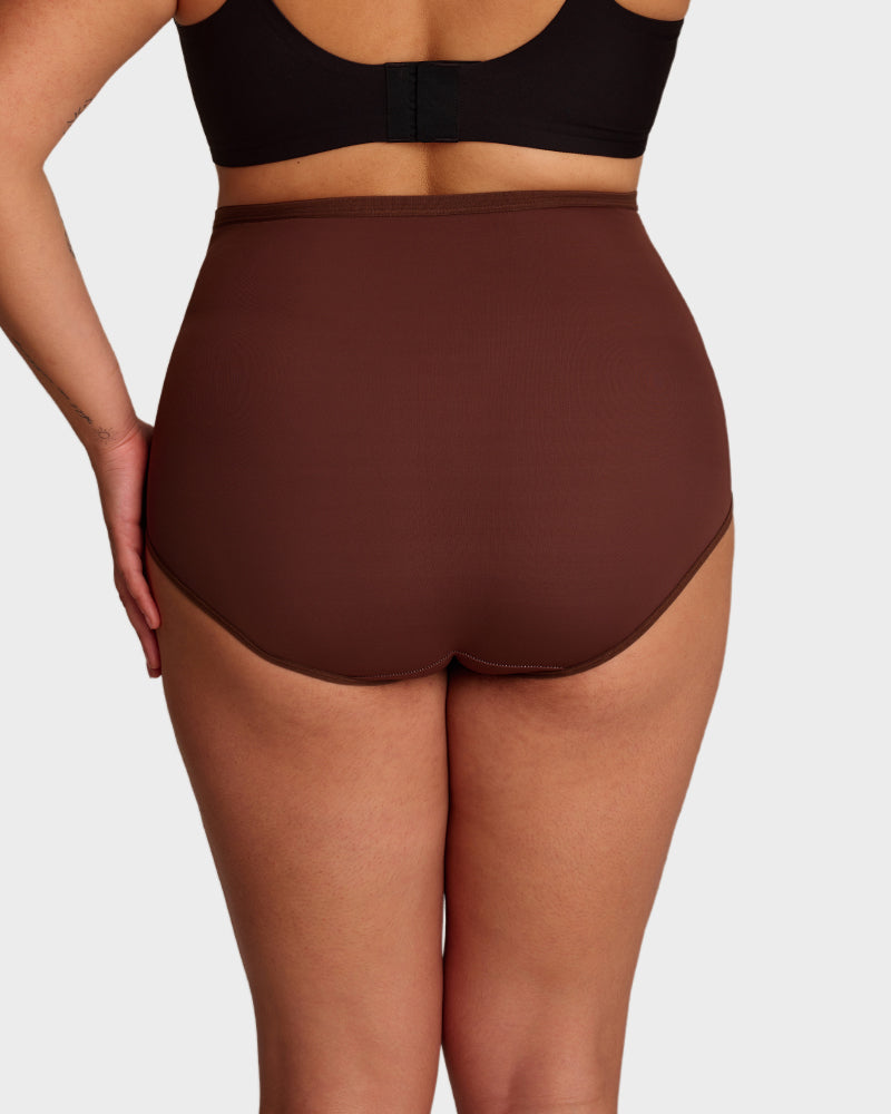 Lumisensy® Plus-Size High-Waist Cross Tummy Control Panties (5 Pack)