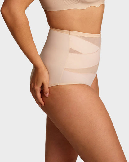 Lumisensy® Plus-Size High-Waist Cross Tummy Control Panties (5 Pack)