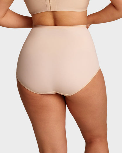 Lumisensy® Plus-Size High-Waist Cross Tummy Control Panties (5 Pack)