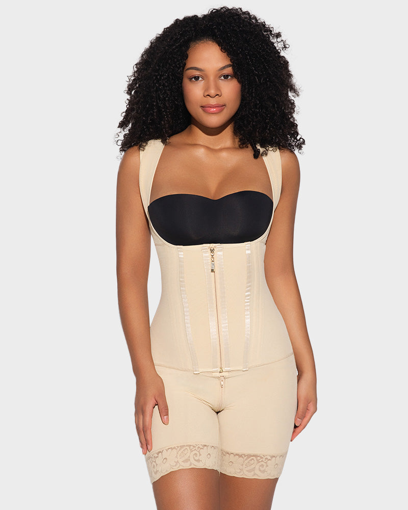 Slim Post-Surgery Compression Shapewear in Rosy Brown - Tummy Control | Lumisensy