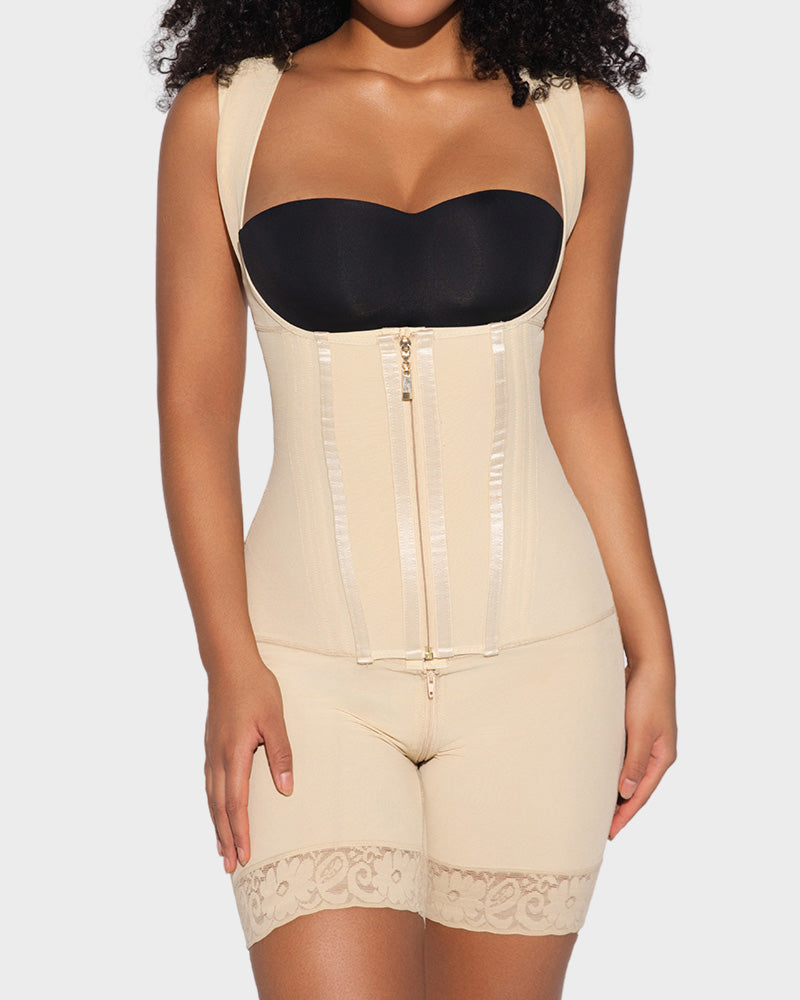 Slim Post-Surgery Compression Shapewear in Rosy Brown - Tummy Control | Lumisensy