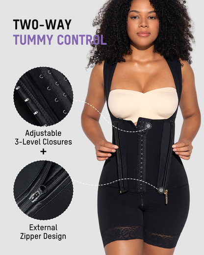 Slim Post-Surgery Compression Shapewear in Black - Tummy Control | Lumisensy