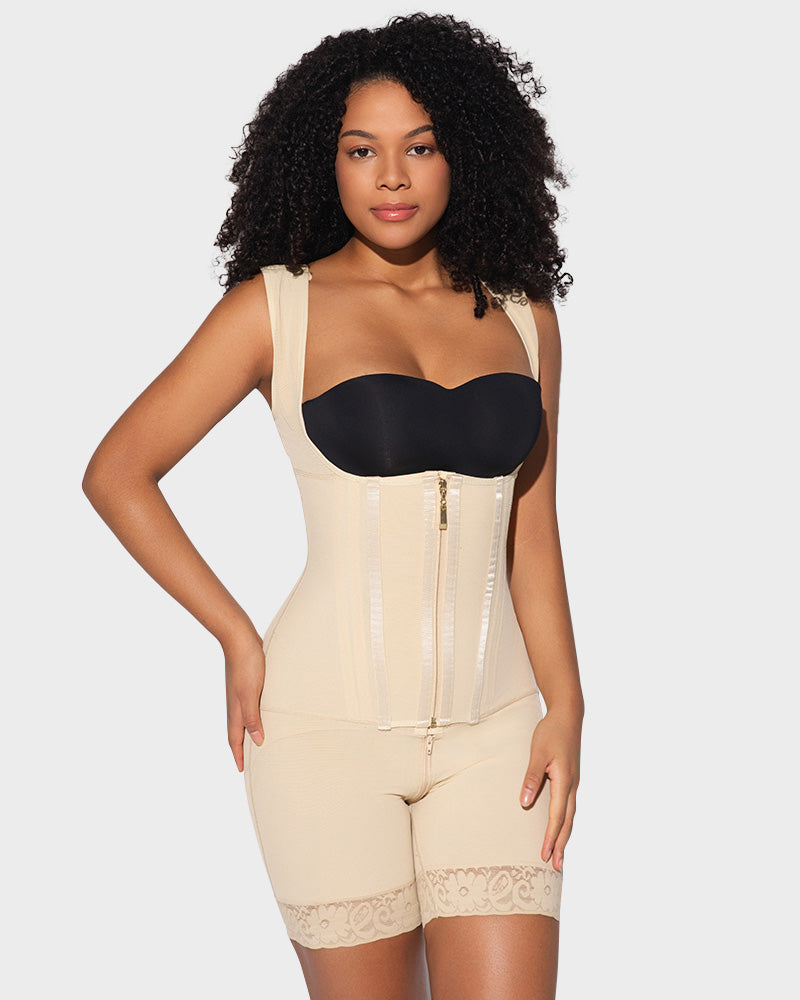 Slim Post-Surgery Compression Shapewear in Tan - Tummy Control | Lumisensy