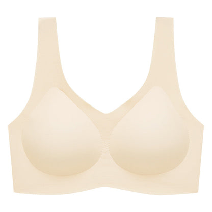 Seamless Wireless Full Coverage Bra in Nude - Wireless Comfort | Lumisensy