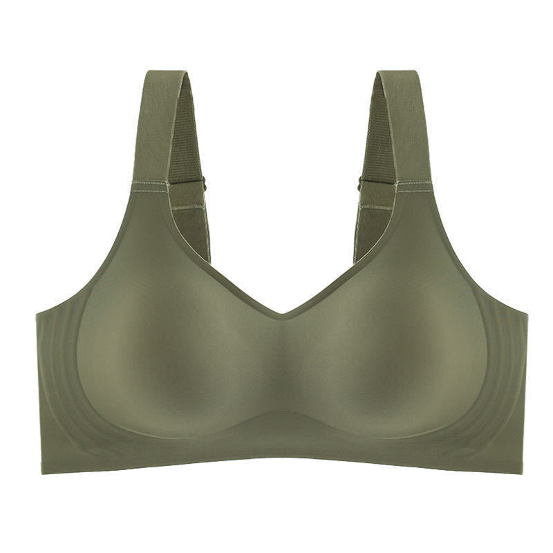 Wire-Free Push-Up Seamless Full-Cup Bra in Pink - Wireless Comfort | Lumisensy