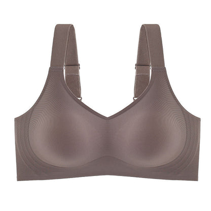 Wire-Free Push-Up Seamless Full-Cup Bra in Green - Wireless Comfort | Lumisensy