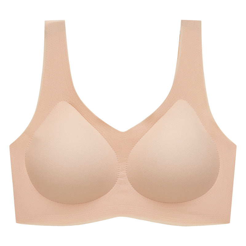 Seamless Wireless Full Coverage Bra in Champagne - Wireless Comfort | Lumisensy