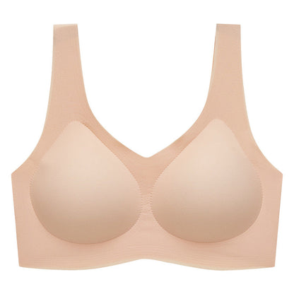 Seamless Wireless Full Coverage Bra in Champagne - Wireless Comfort | Lumisensy