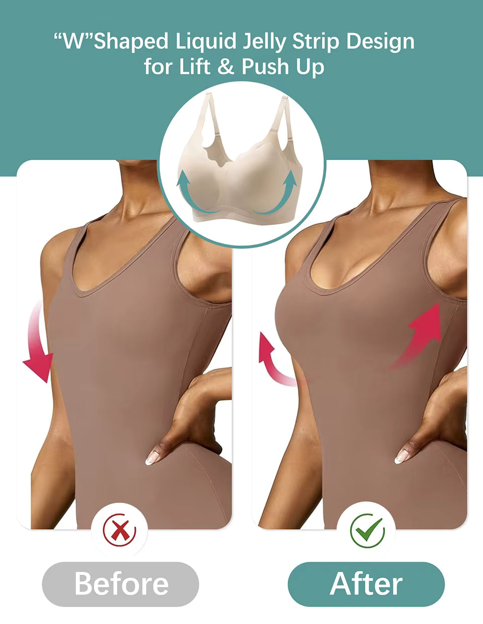 Seamless Wireless Supportive Bra Plus Size Underwear in Beige - Wireless Comfort | Lumisensy
