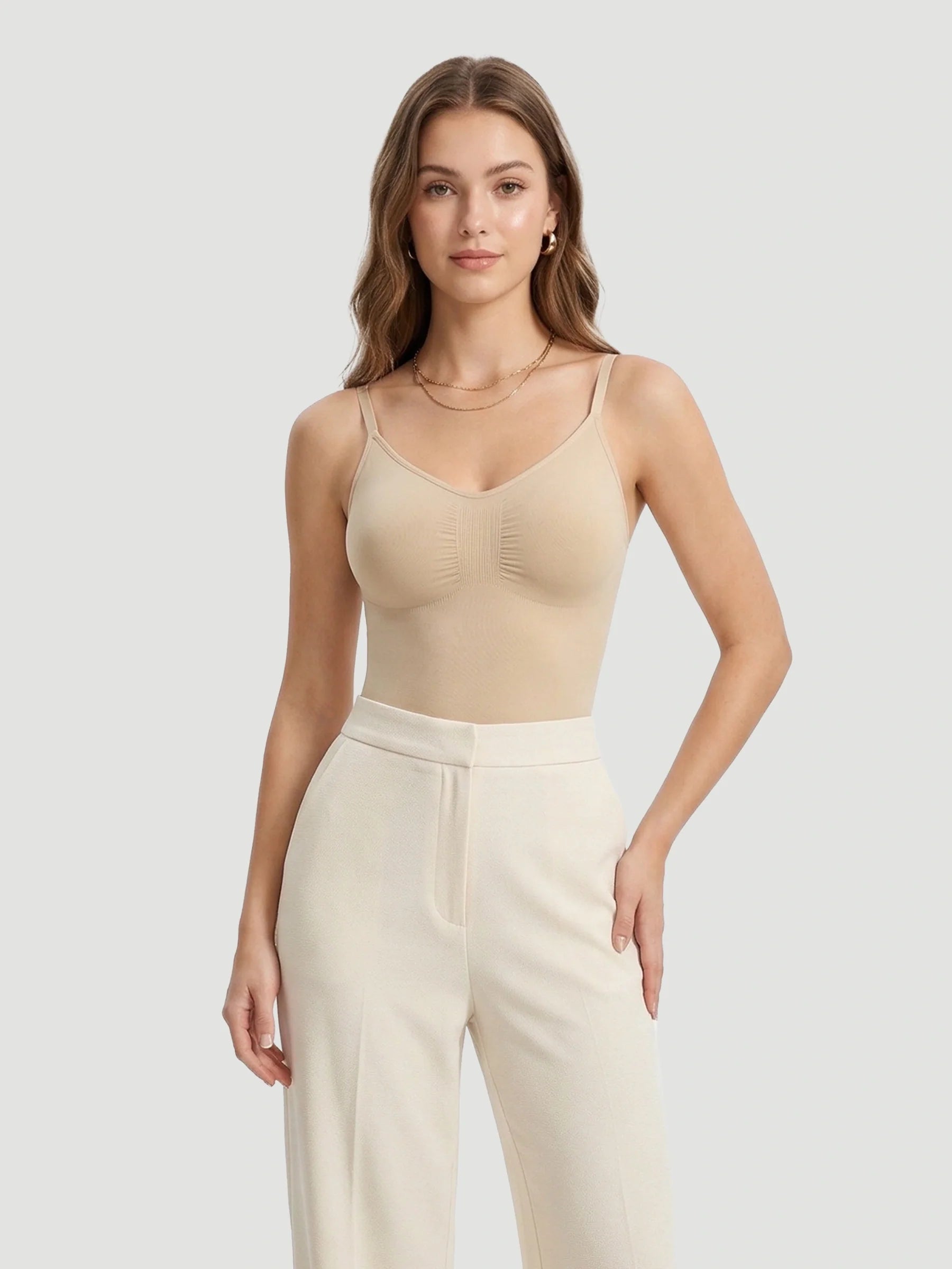 Seamless Sculpt Brief Shapewear Bodysuit in Beige - Tummy Control | Lumisensy