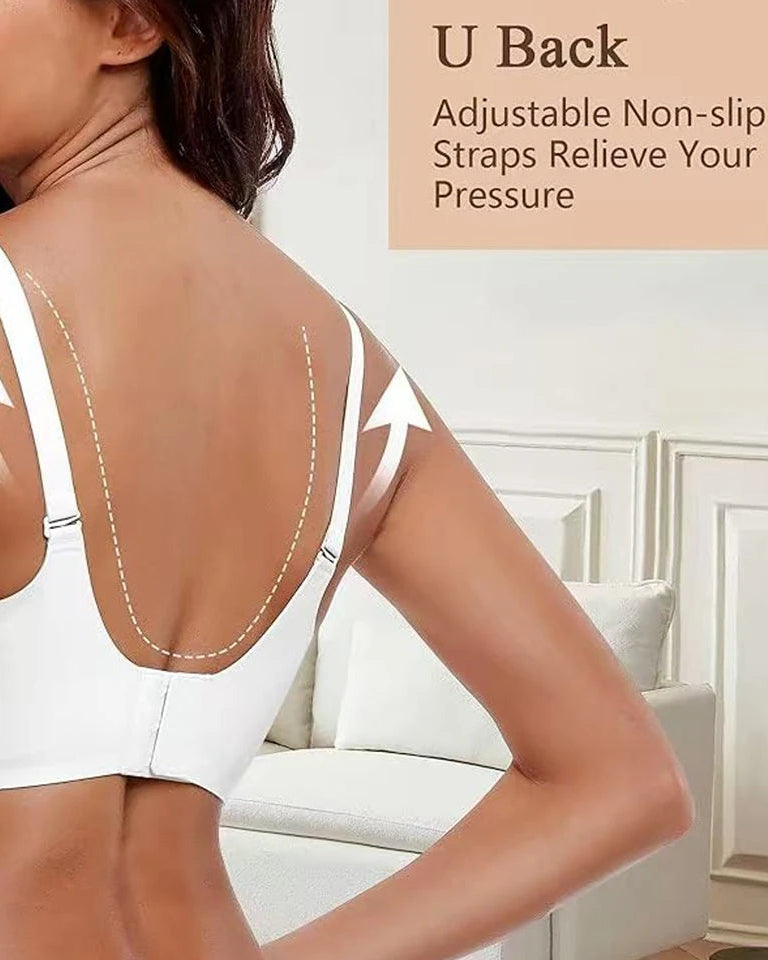 Seamless Wireless Supportive Bra Plus Size Underwear in Black - Wireless Comfort | Lumisensy