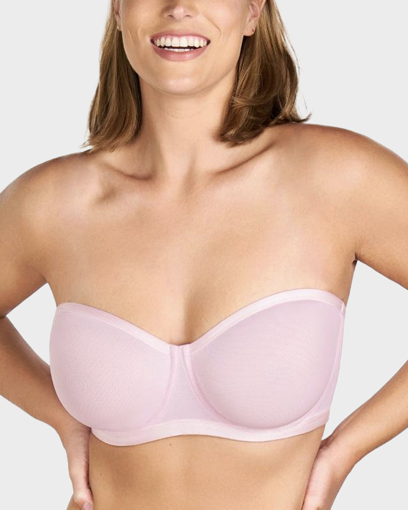 Lumisensy® Strapless Mesh Underwire Balconette Bra