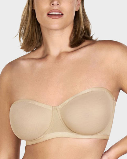 Lumisensy® Strapless Mesh Underwire Balconette Bra