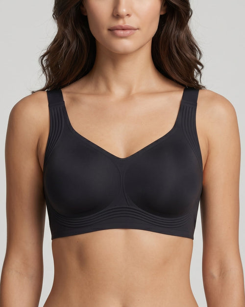 CloudBound™ Wireless Jelly Bra — Cloud-Lift Support in Black - Cloud-Lift Support | Lumisensy