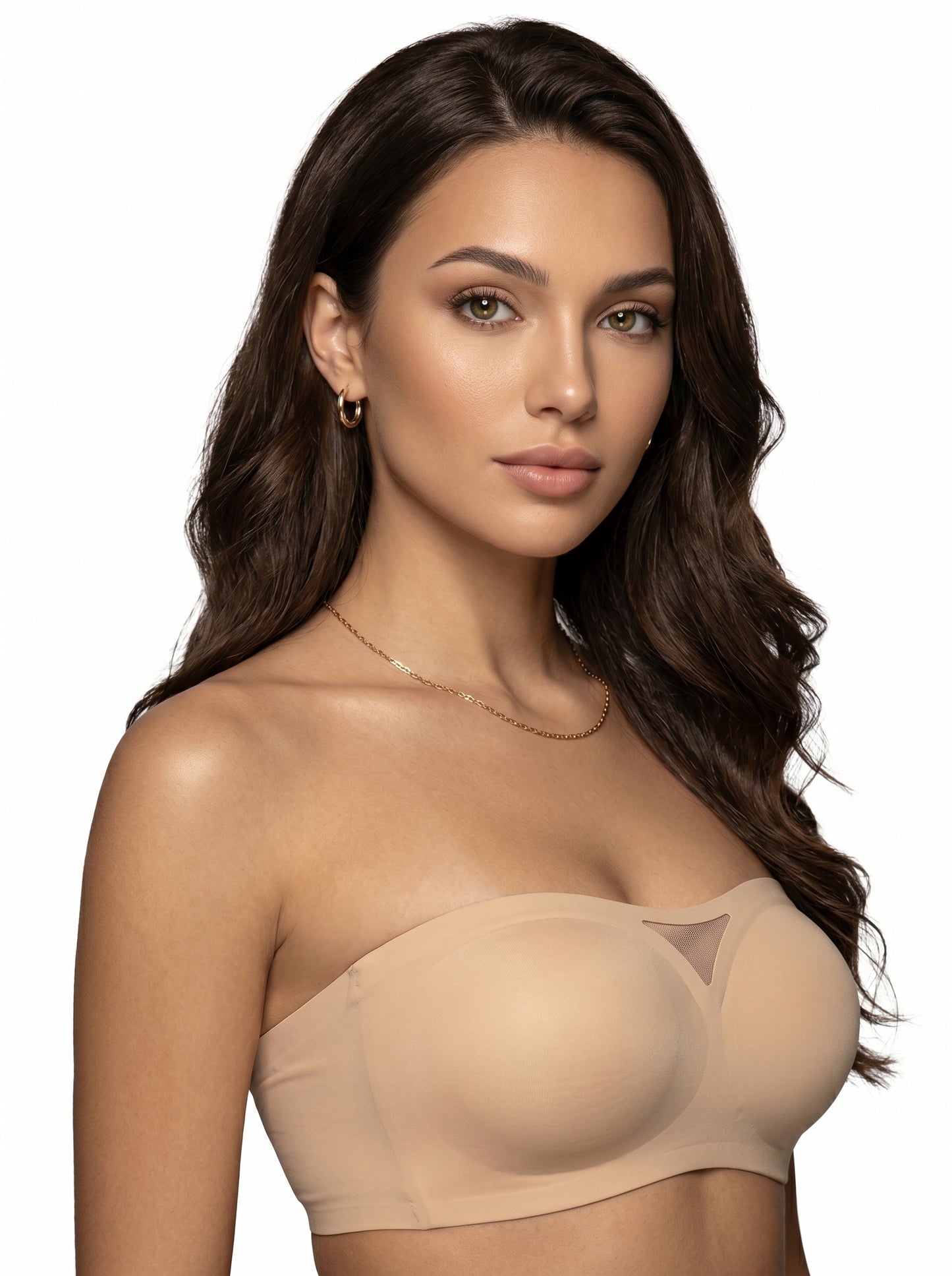 Strapless Sensation Bra with Removable Pads in BLACK - Strapless Support | Lumisensy