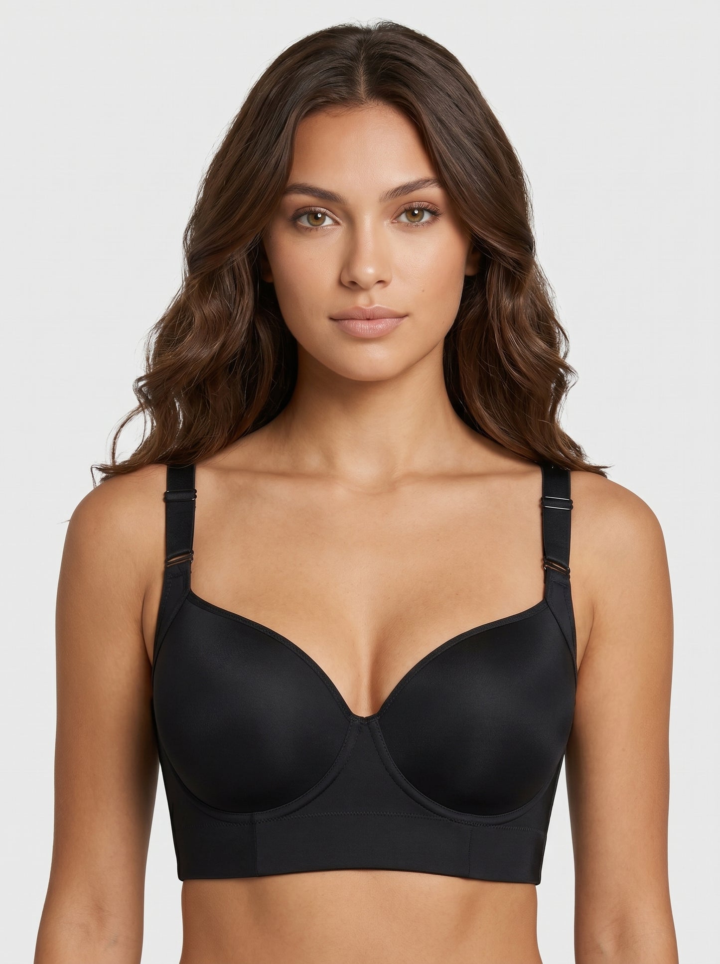 Confident Push-Up Full-Cup Bra in Brown - Everyday Comfort | Lumisensy