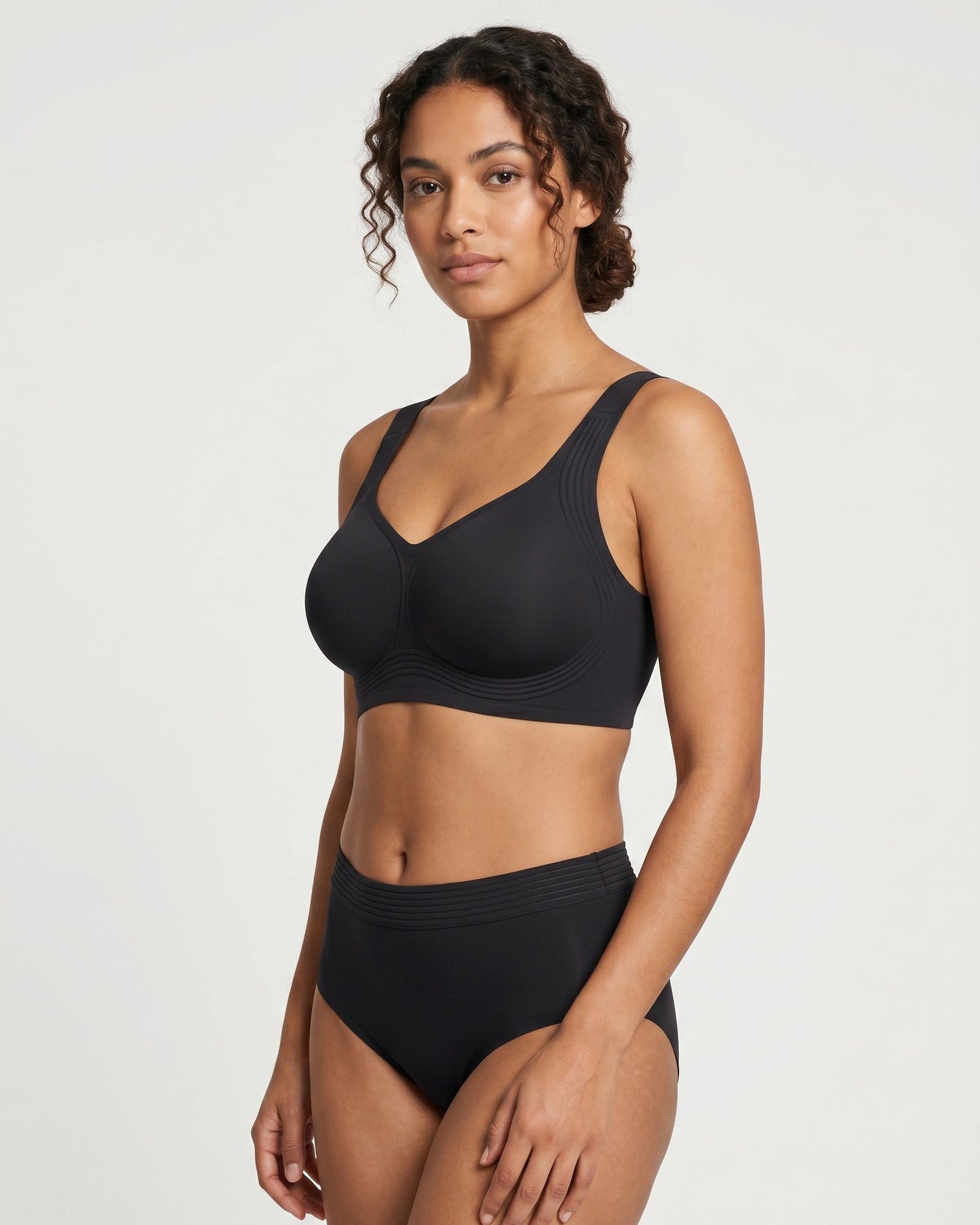 CloudBound™ Wireless Jelly Bra — Cloud-Lift Support in Black - Cloud-Lift Support | Lumisensy
