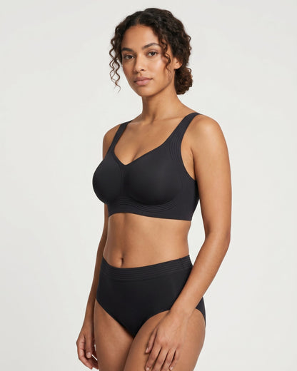 CloudBound™ Wireless Jelly Bra — Cloud-Lift Support in Black - Cloud-Lift Support | Lumisensy