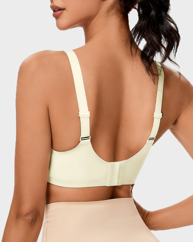 Comfort Support Push-Up Wireless Bra in White - Wireless Comfort | Lumisensy