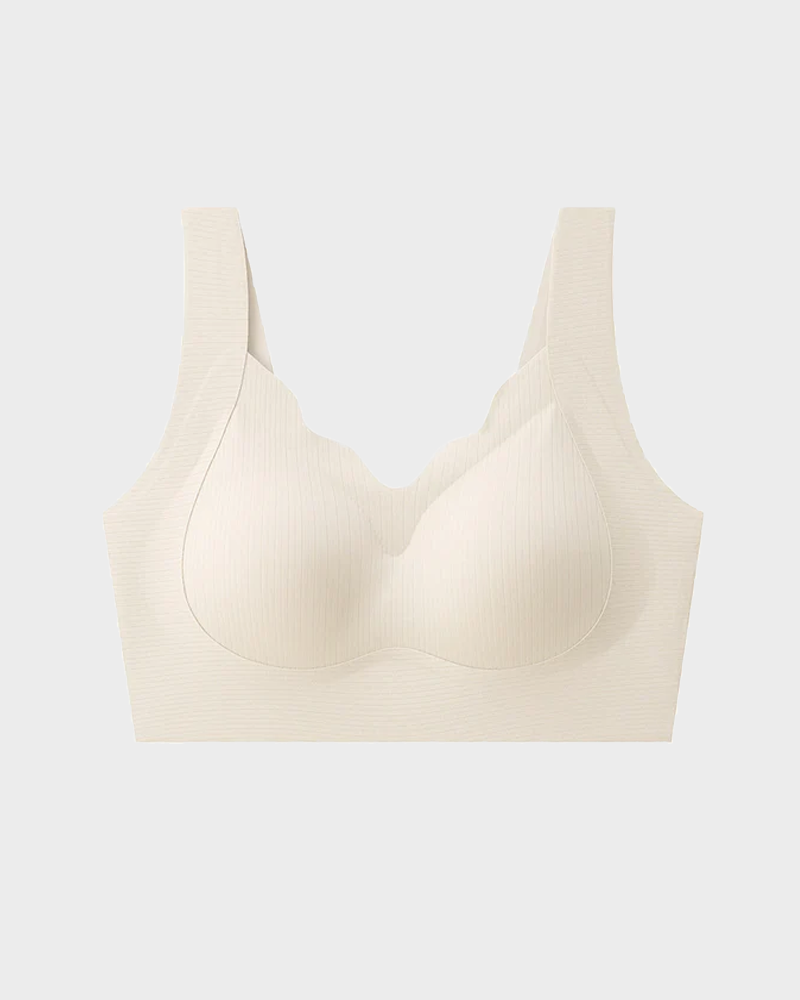 Comfort Wireless Vest Bra in White - Wireless Comfort | Lumisensy