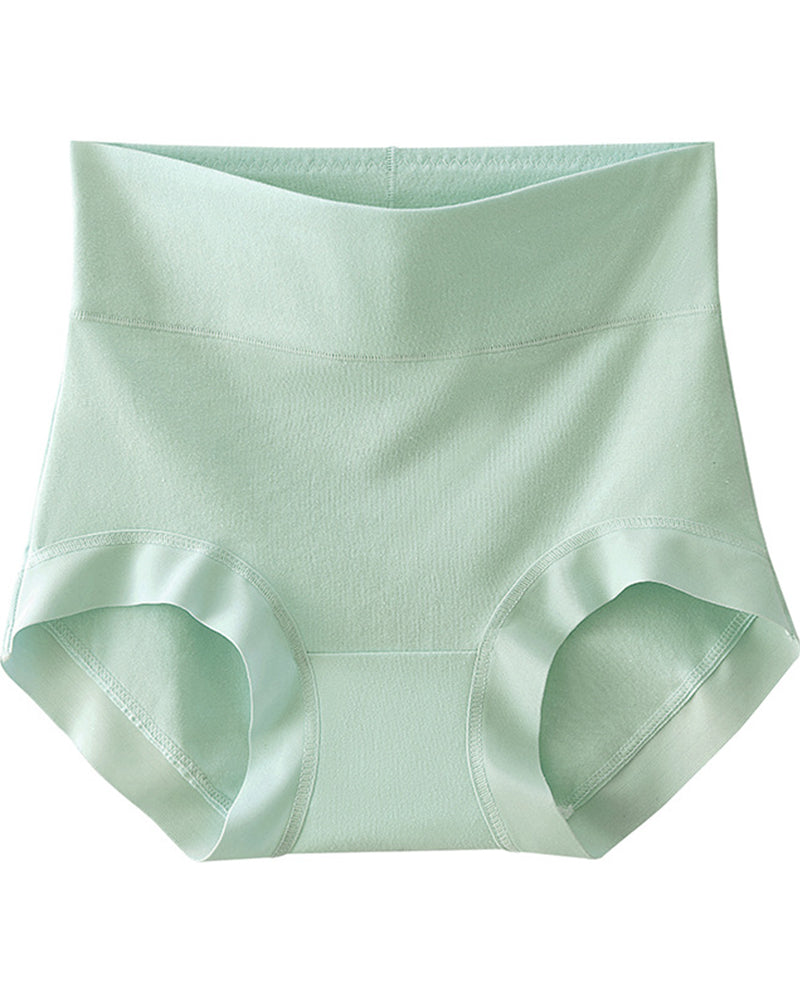 Confident Tummy-Control Cotton Panties in White - Tummy Control | Lumisensy
