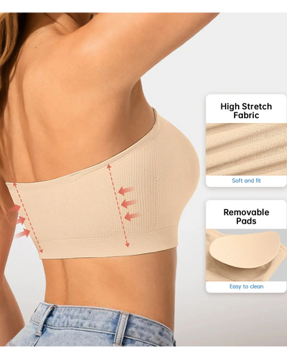 Lumisensy® Multiway Wireless Bandeau Bra – Stay Put Comfort Plus Size