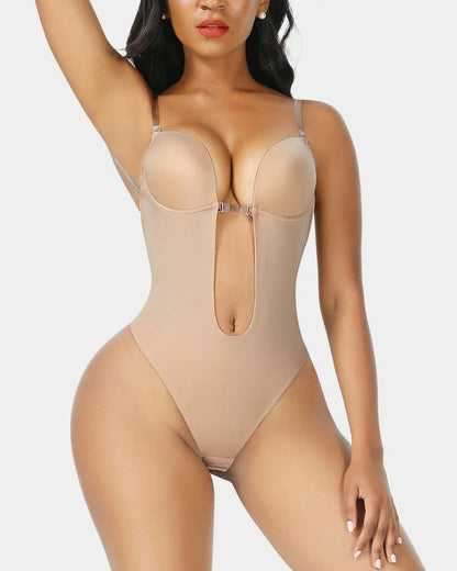 Lumisensy® Shapewear Halter Strap Deep U Sculpting Backless Bodysuit