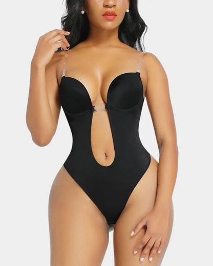 Lumisensy® Shapewear Halter Strap Deep U Sculpting Backless Bodysuit