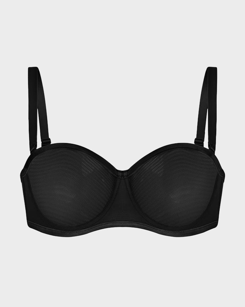 Lumisensy® Strapless Mesh Underwire Balconette Bra