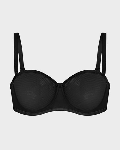 Lumisensy® Strapless Mesh Underwire Balconette Bra