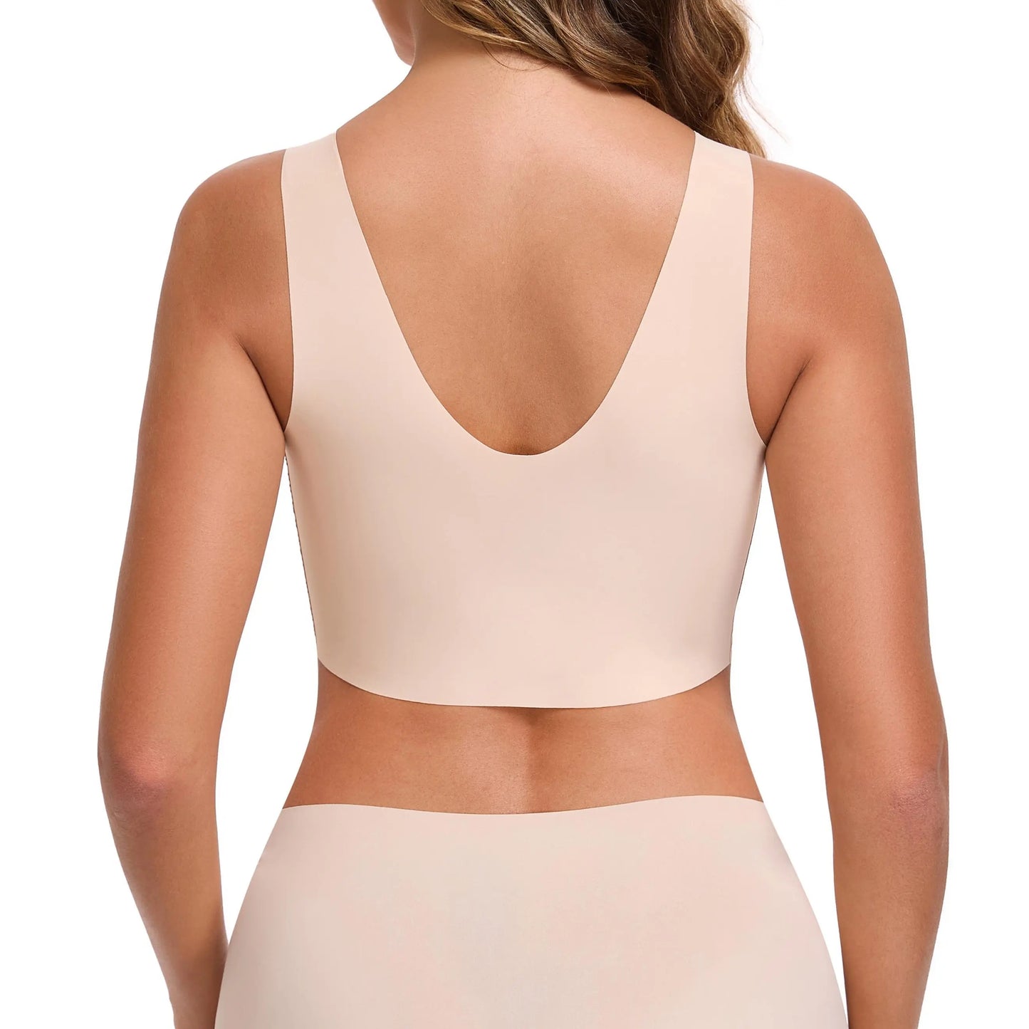 Seamless Wireless Full Coverage Bra in Champagne - Wireless Comfort | Lumisensy