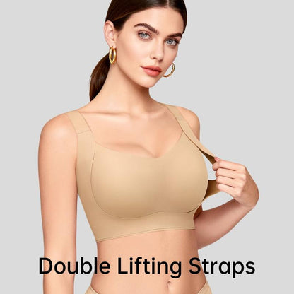 Wireless Push-Up Seamless Jelly Bra in Coffee - Cloud-Lift Support | Lumisensy