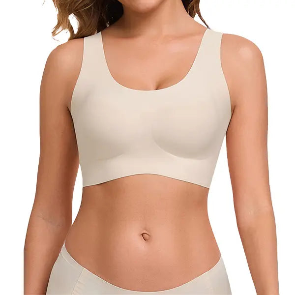 Seamless Wireless Full Coverage Bra in Red - Wireless Comfort | Lumisensy