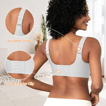 Wire-Free Push-Up Seamless Full-Cup Bra in Green - Wireless Comfort | Lumisensy