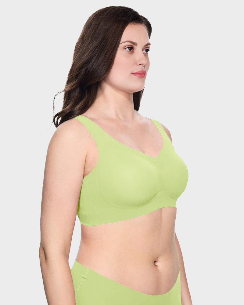 Comfort Support Full-Cup Bra in Grass Green - Everyday Comfort | Lumisensy
