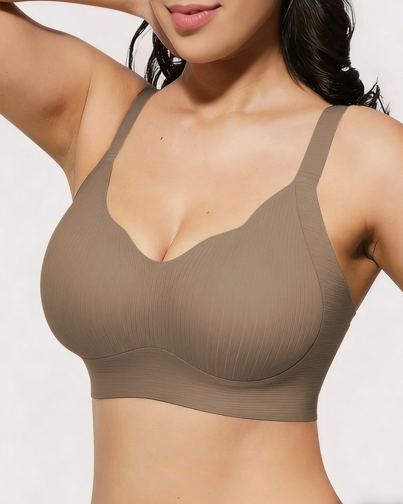 Comfort Wireless Vest Bra in Coffee - Wireless Comfort | Lumisensy