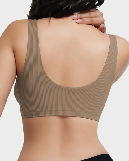 Comfort Wireless Vest Bra in Coffee - Wireless Comfort | Lumisensy