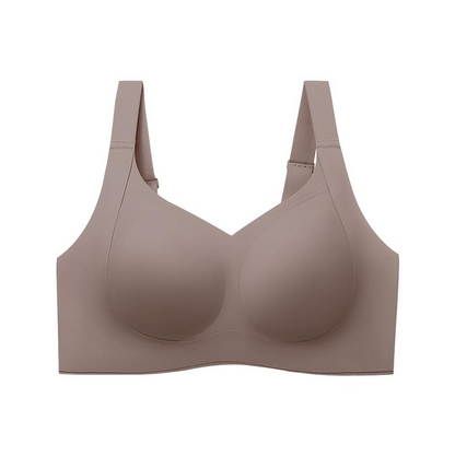 Wireless Push-Up Seamless Jelly Bra in Coffee - Cloud-Lift Support | Lumisensy