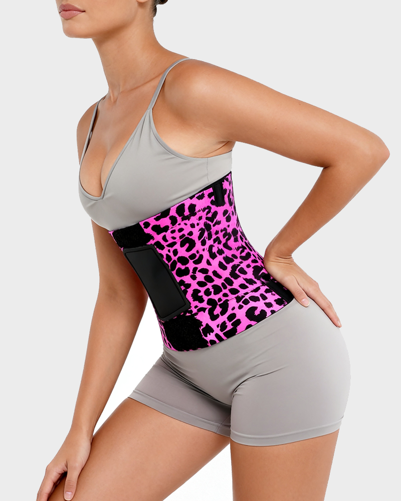 Triple Wrap Waist Trainer in White Leopard Print - Everyday Comfort | Lumisensy
