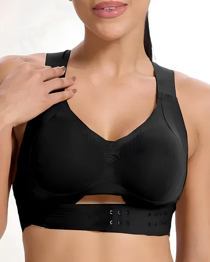 Confident Push-Up Sports Bra in Black - Everyday Comfort | Lumisensy