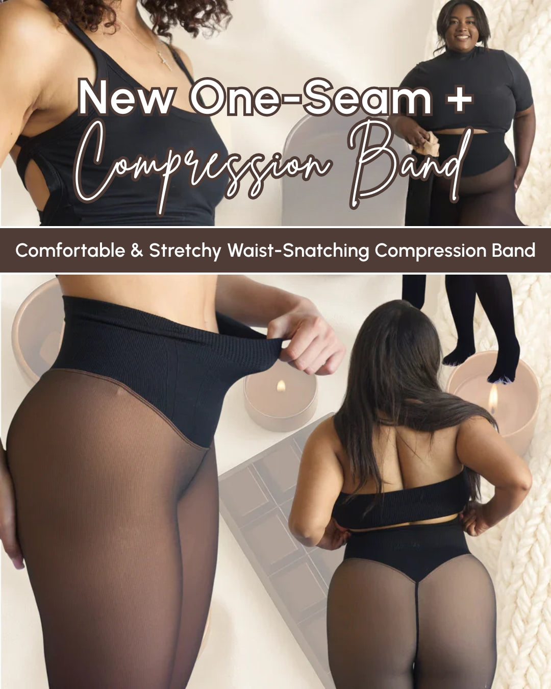 Snatched One-Seam Sheer Fleece Leggings in Latte Tan - Everyday Comfort | Lumisensy