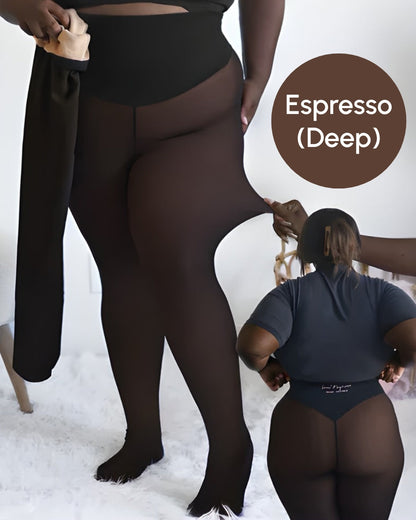 Snatched One-Seam Sheer Fleece Leggings in Espresso Deep - Everyday Comfort | Lumisensy
