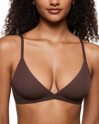 Lumisensy® Curvy Friendly Seamless Deep V Triangle Bralette Bra