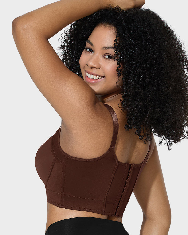 Confident Push-Up Full-Cup Bra in Brown - Everyday Comfort | Lumisensy